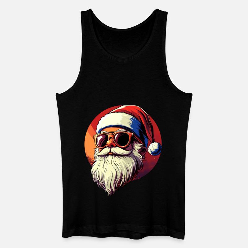 Cooler Weihnachtsmann - Männer Bio Tank Top - Schwarz