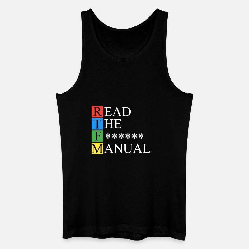 RTFM Dunkel - Männer Bio Tank Top - Schwarz