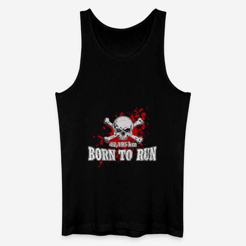 Marathonlauf - Männer Bio Tank Top - Schwarz