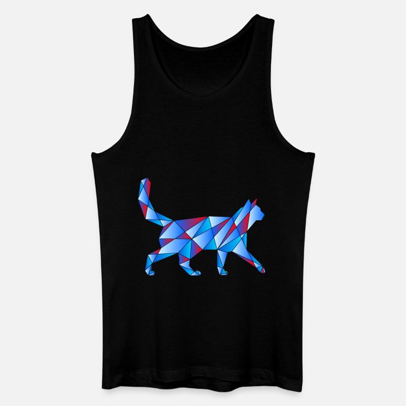 Blaue Katze - Männer Bio Tank Top - Schwarz