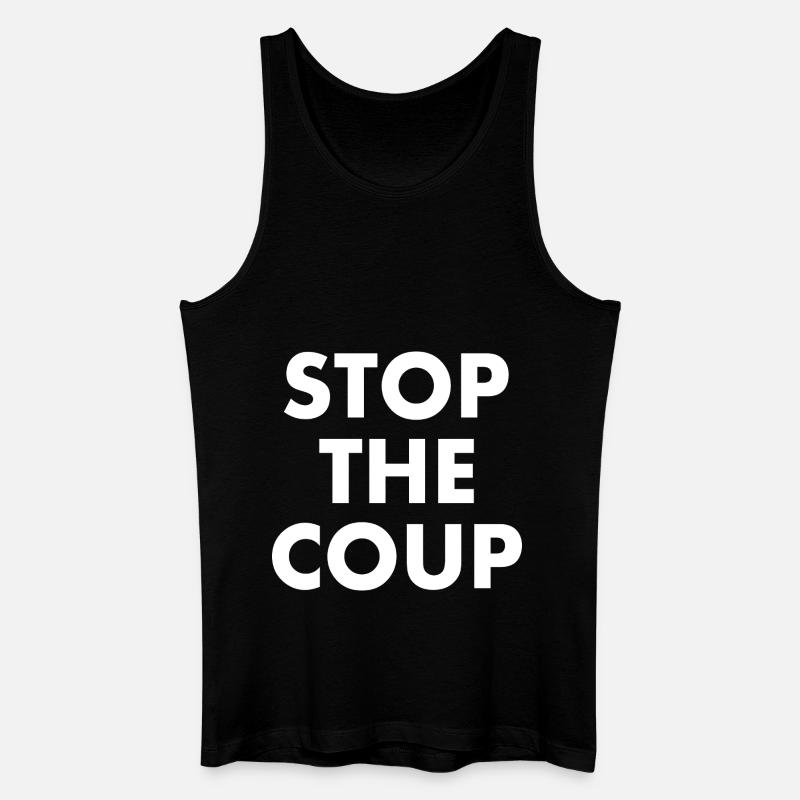 stop the coup - Männer Bio Tank Top - Schwarz