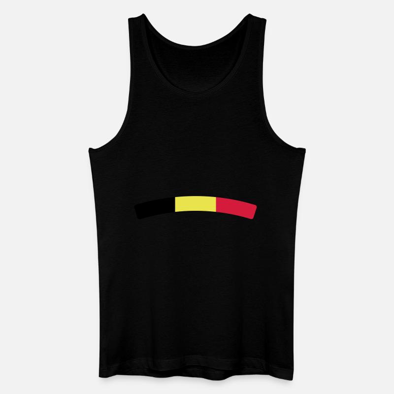 Belgique (V) - Männer Bio Tank Top - Schwarz