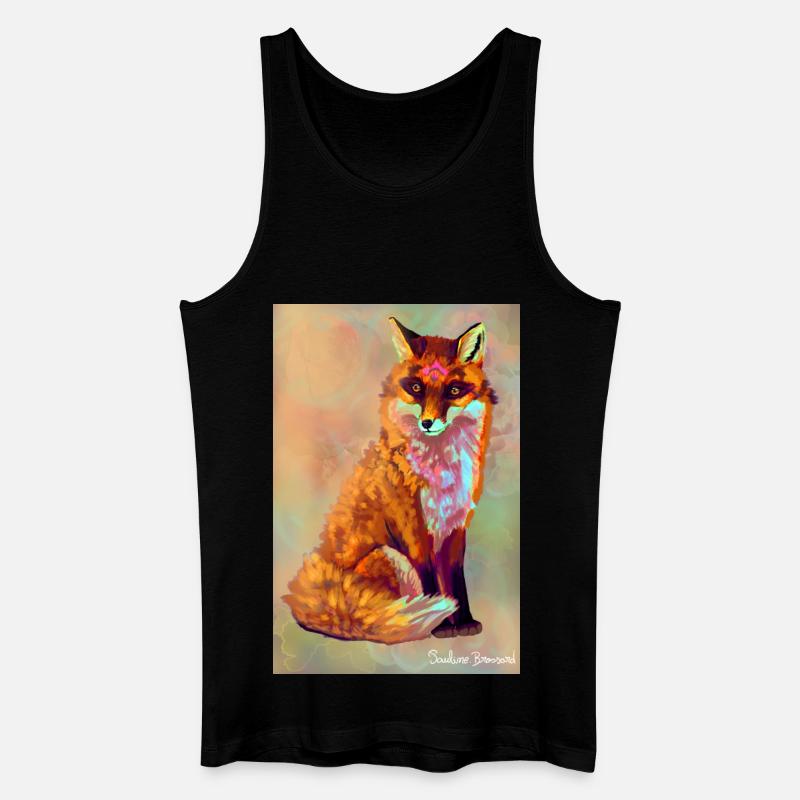Fuchs Poster - Männer Bio Tank Top - Schwarz