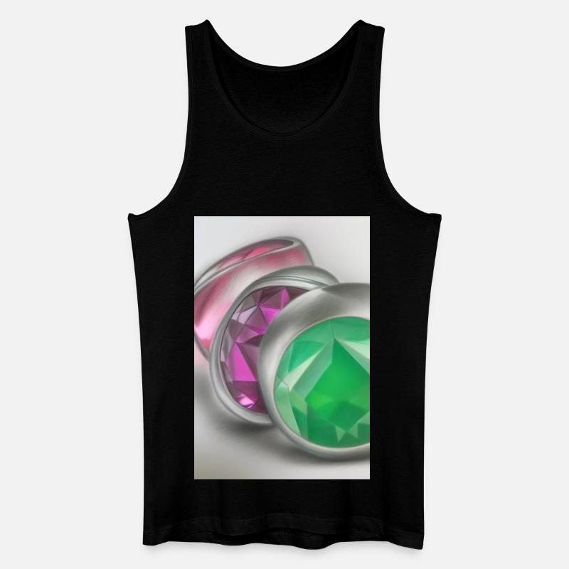 Edelsteine - Männer Bio Tank Top - Schwarz