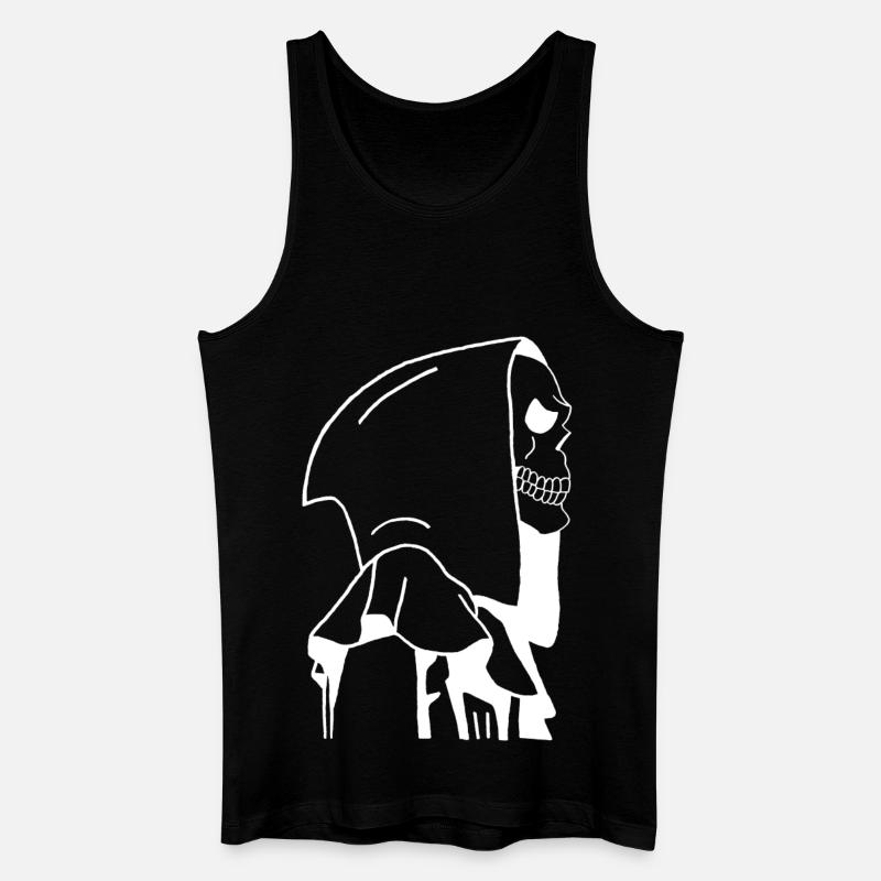 Tod im Profil - Männer Bio Tank Top - Schwarz