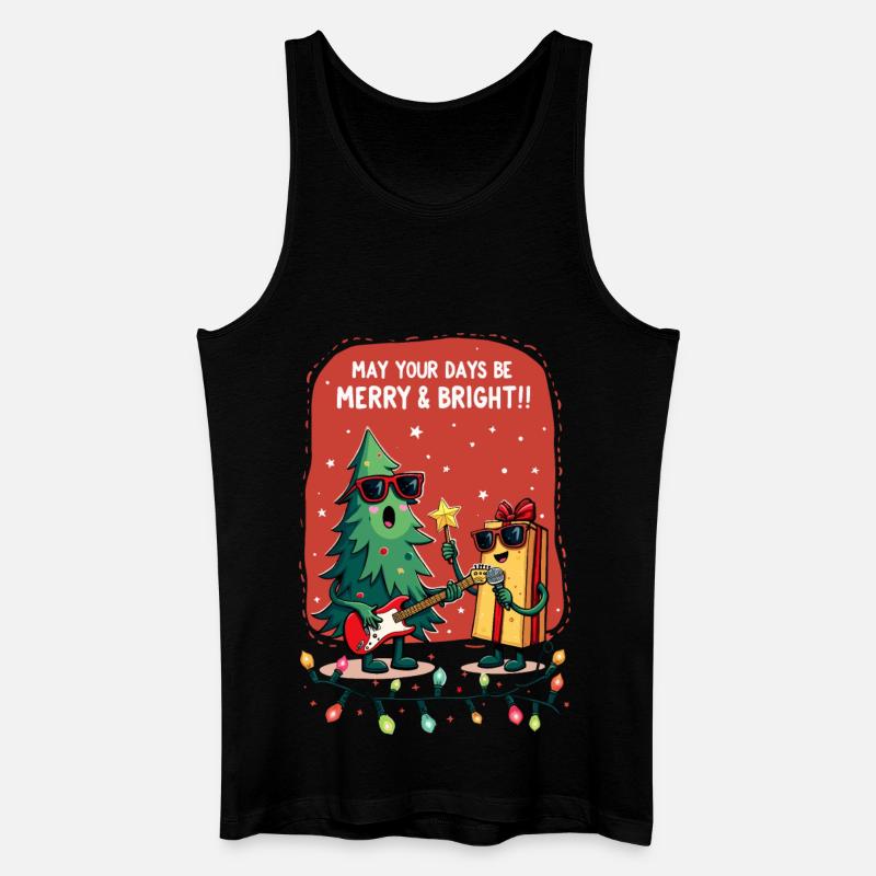 Fröhlich und hell - Männer Bio Tank Top - Schwarz