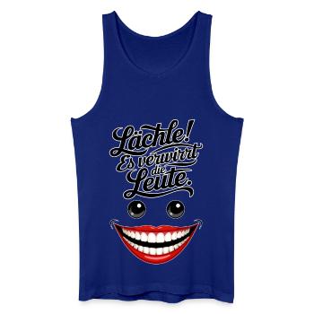 Immer lächeln - Männer Bio Tank Top - Königsblau - Vorne