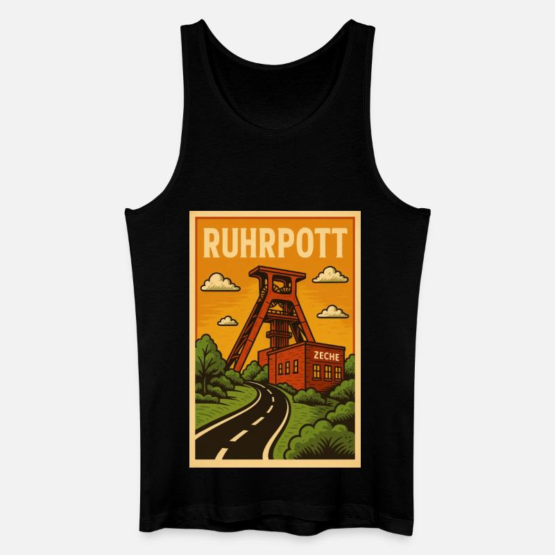 Ruhrpott - Männer Bio Tank Top - Schwarz
