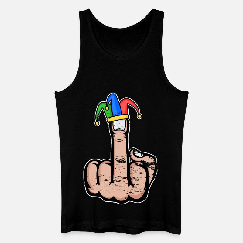 Mittelfinger Stingerfinger Karneval - Männer Bio Tank Top - Schwarz