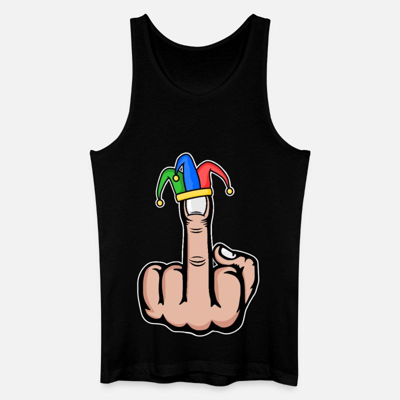 Mittelfinger Stingerfinger Karneval - Männer Bio Tank Top - Schwarz