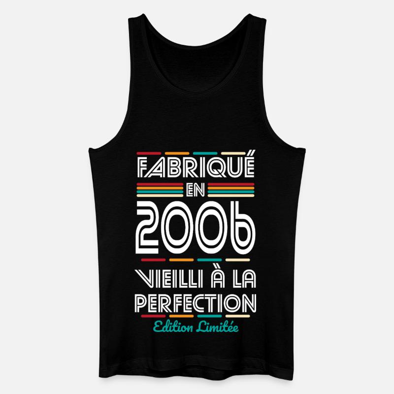 2006 – Hergestellt – Perfekt gereift - Männer Bio Tank Top - Schwarz