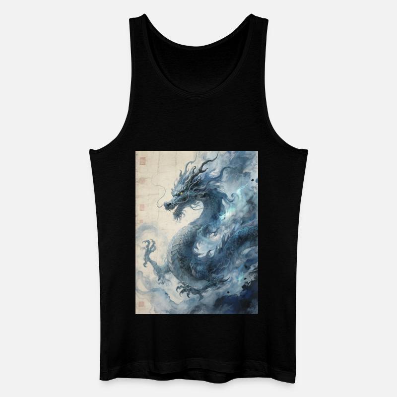 The Starry Night: Blue Dragon – Aether - Men’s Organic Tank Top - black