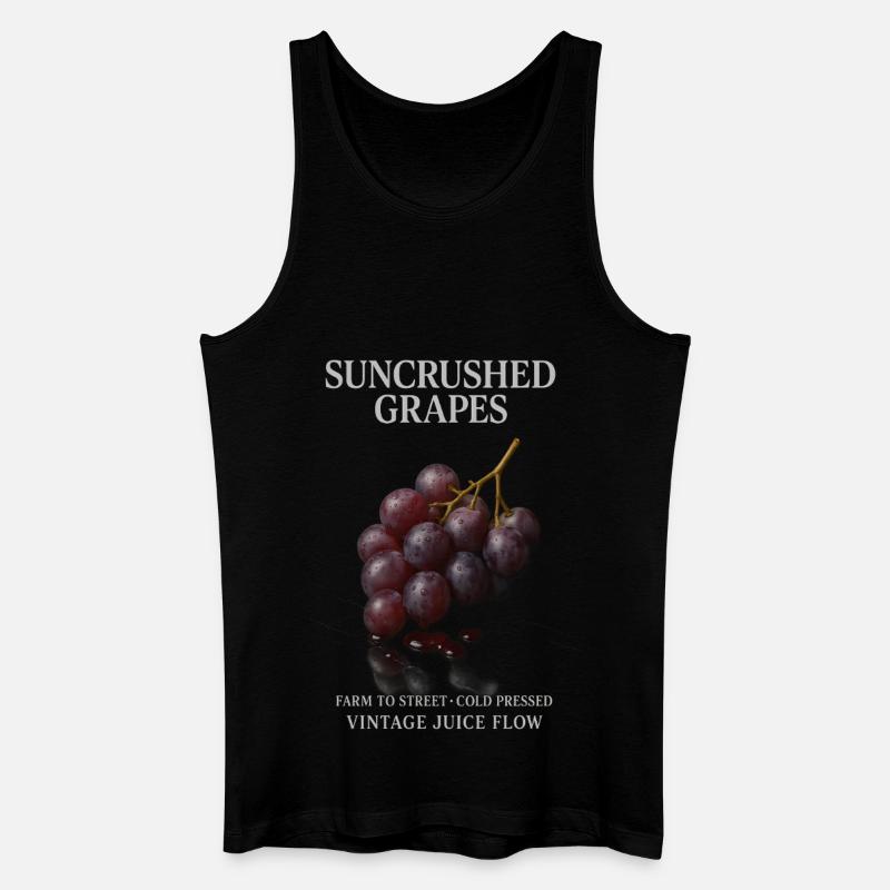 Trauben Obst Weintrauben Sommer - Männer Bio Tank Top - Schwarz