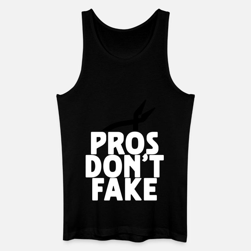 pros don't fake - Männer Bio Tank Top - Schwarz