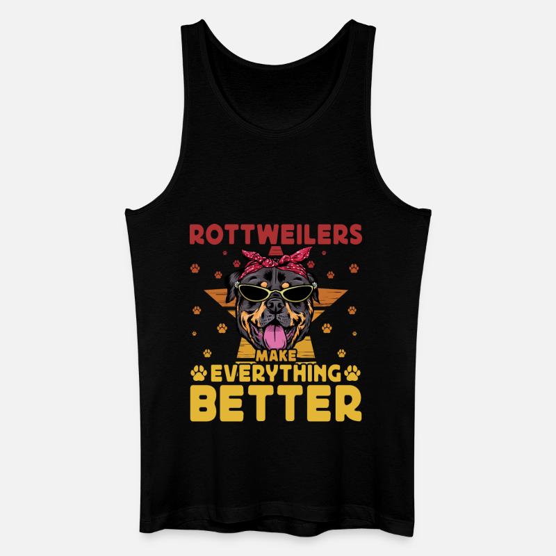 Rottweilers make everything better - Men’s Organic Tank Top - black
