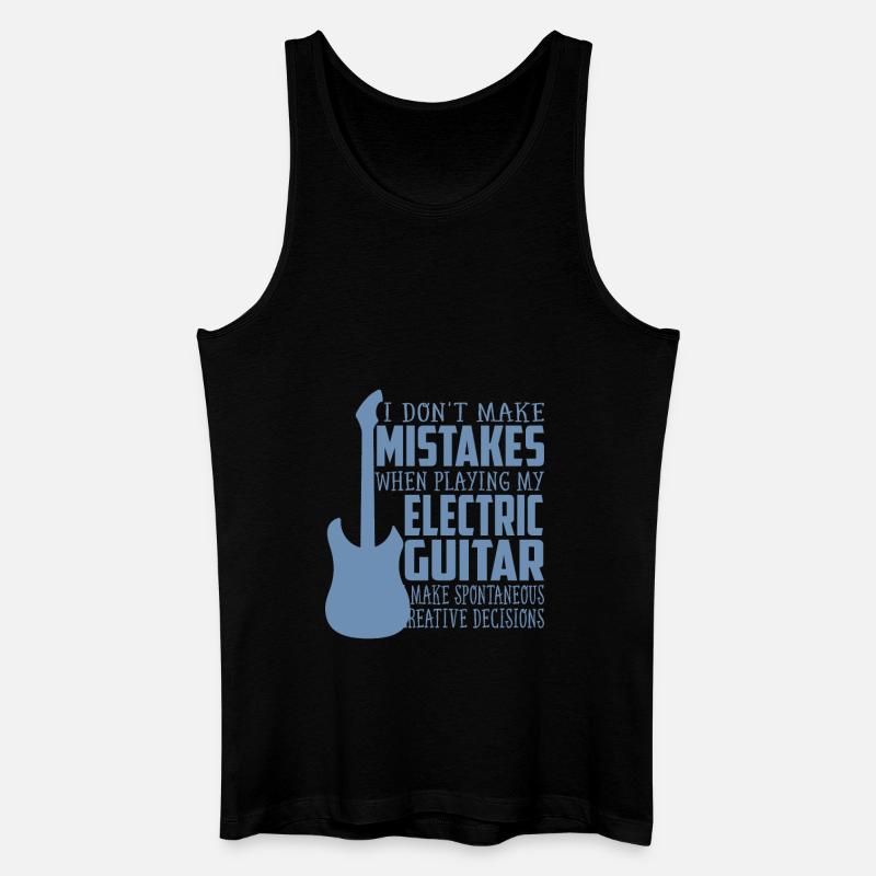 Vater mit E-Gitarre - Männer Bio Tank Top - Schwarz