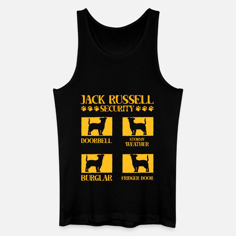 Jack Russell Security - Männer Bio Tank Top - Schwarz