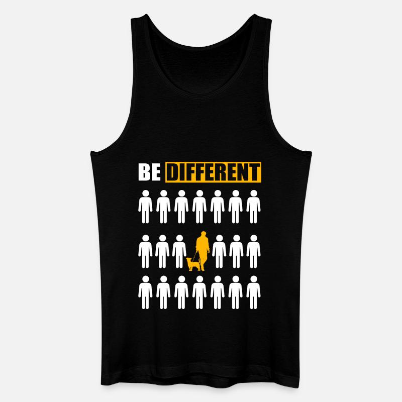 Jack Russell Be Different - Männer Bio Tank Top - Schwarz