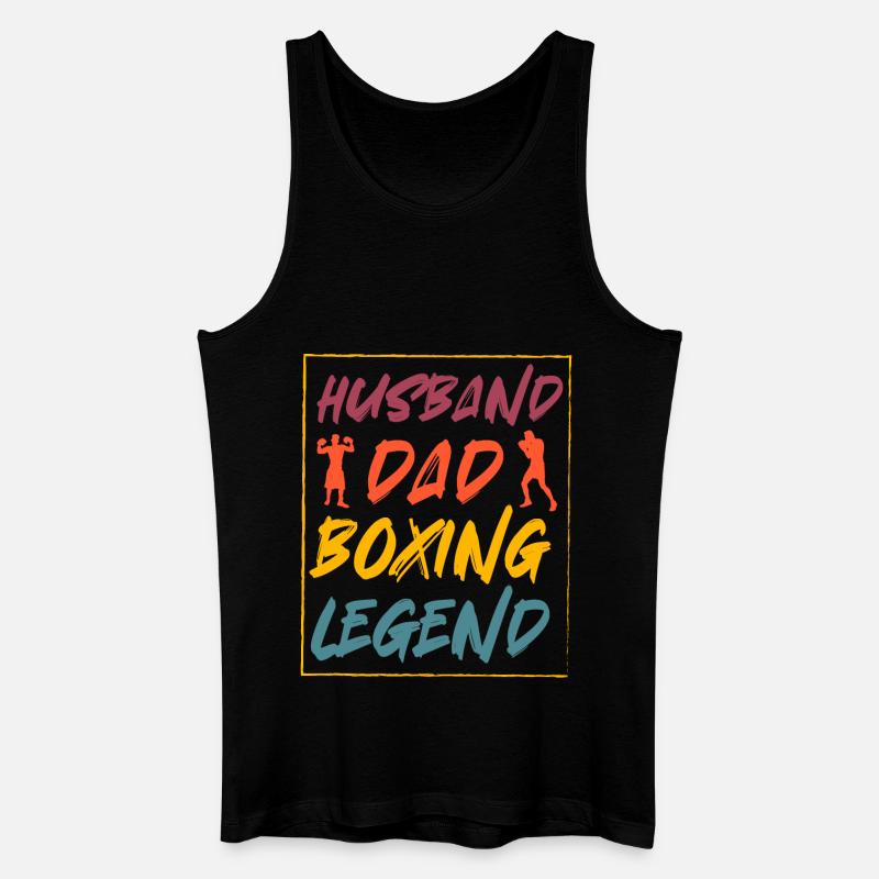 Ehemann Vater Boxlegende - Männer Bio Tank Top - Schwarz