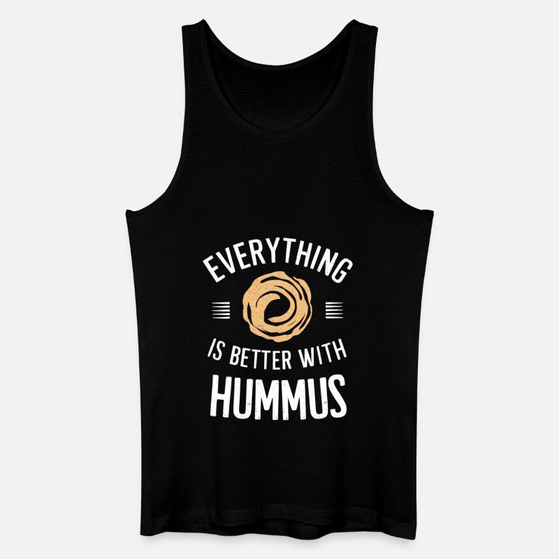 Alles Ist Besser Mit Hummus - Männer Bio Tank Top - Schwarz