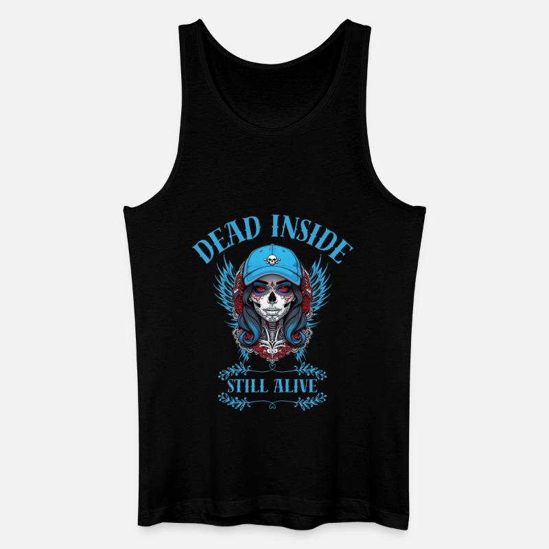 "Dead Inside, Still Alive." - Männer Bio Tank Top - Schwarz