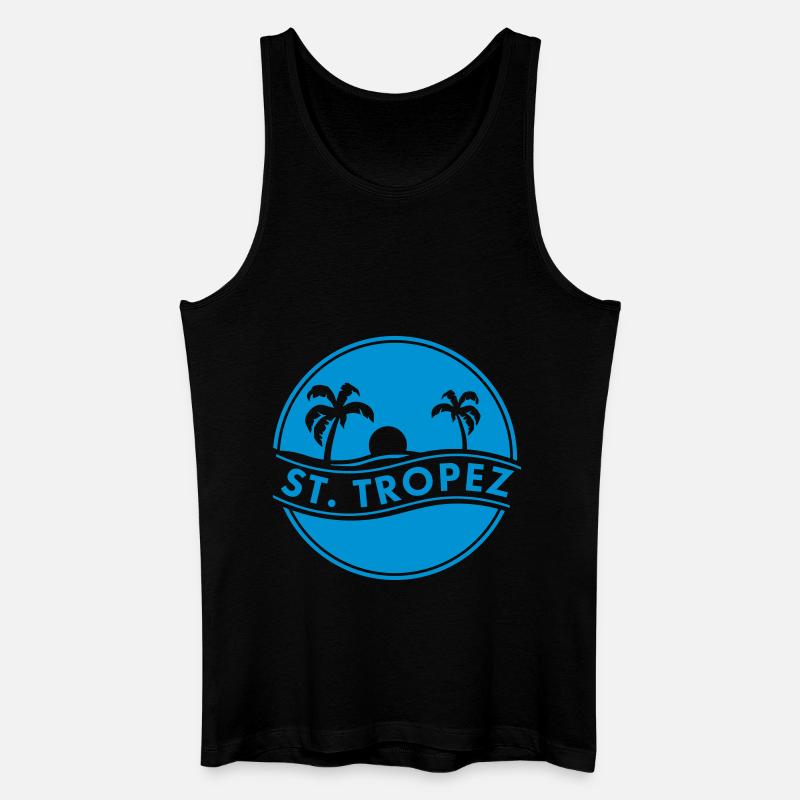 st tropez - Männer Bio Tank Top - Schwarz