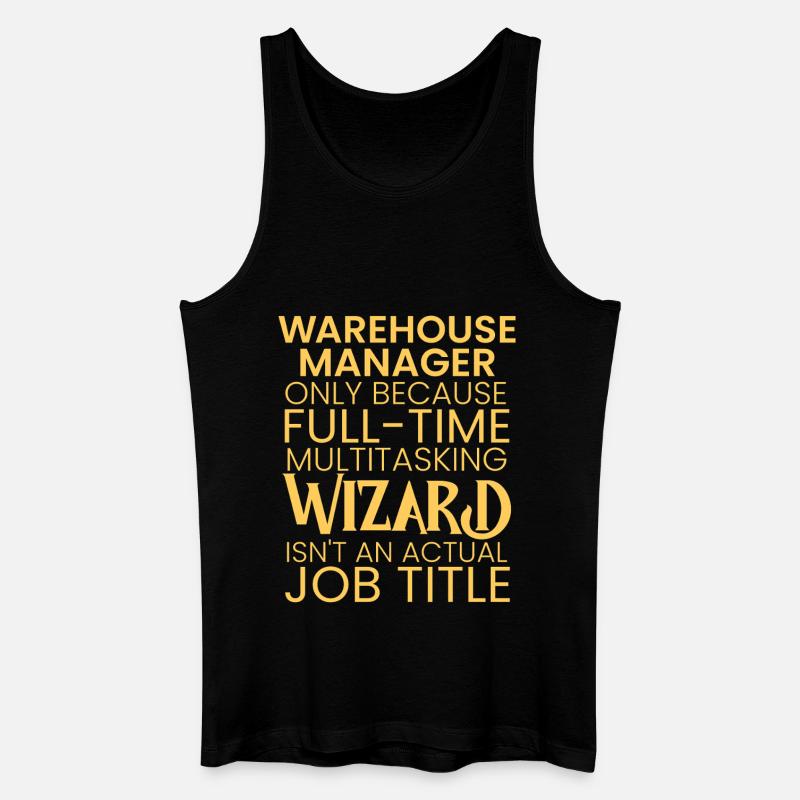 Warehouse Manager multitasking Wizard - Männer Bio Tank Top - Schwarz