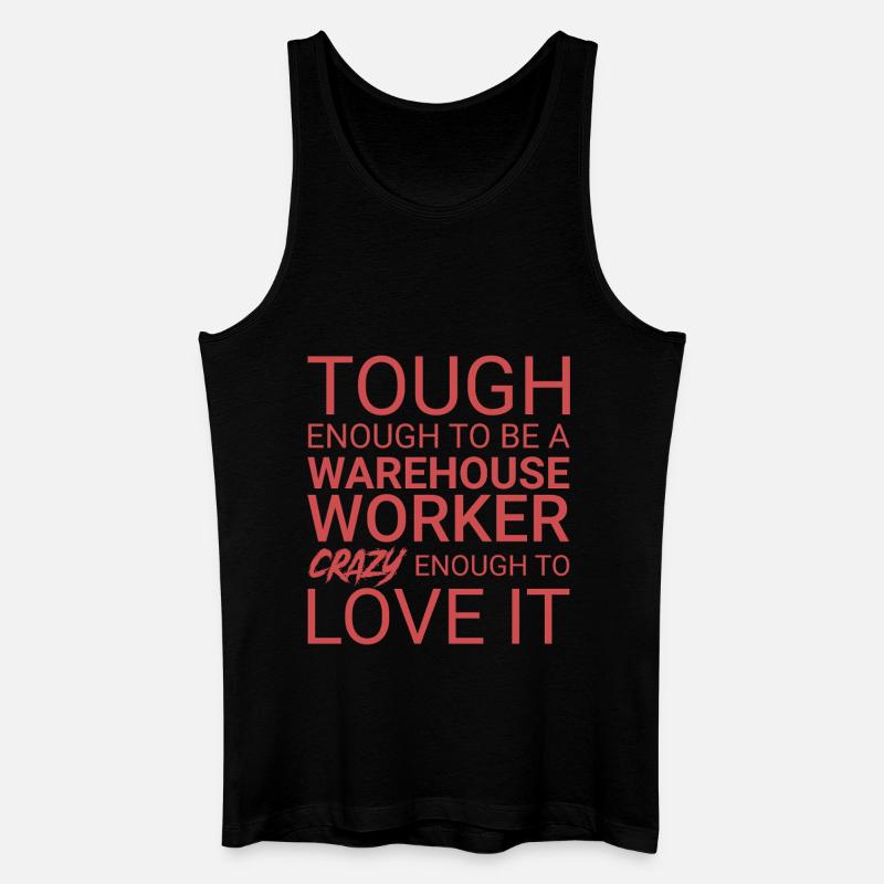 Warehouse Worker Crazy - Männer Bio Tank Top - Schwarz