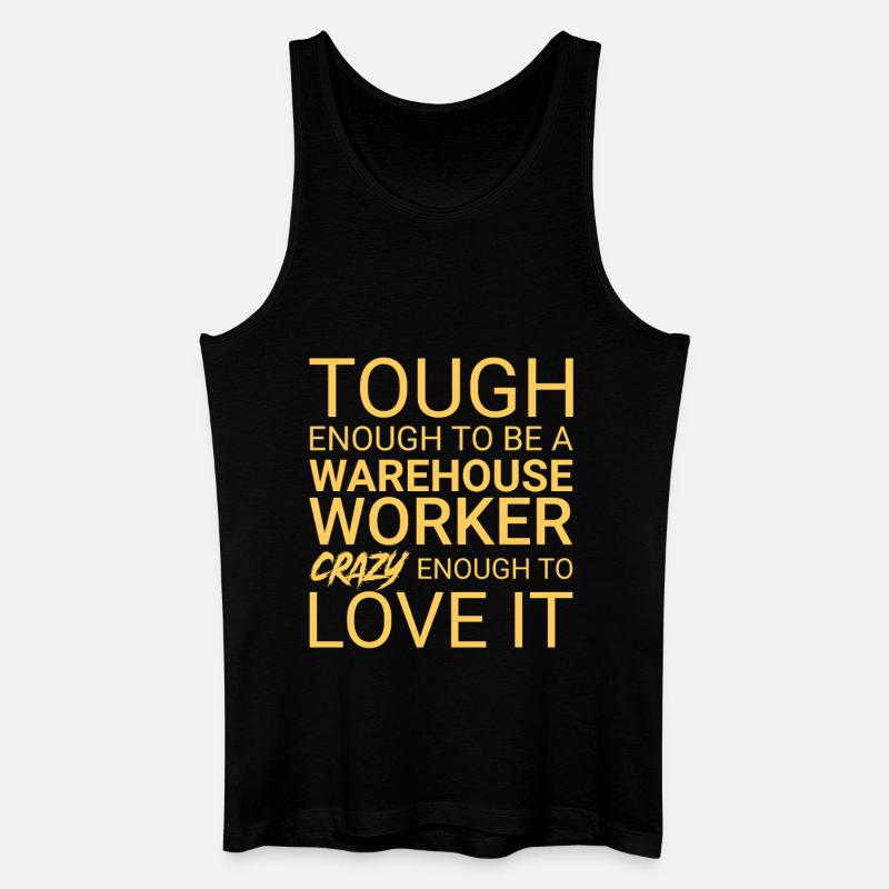 Warehouse Worker Crazy - Männer Bio Tank Top - Schwarz