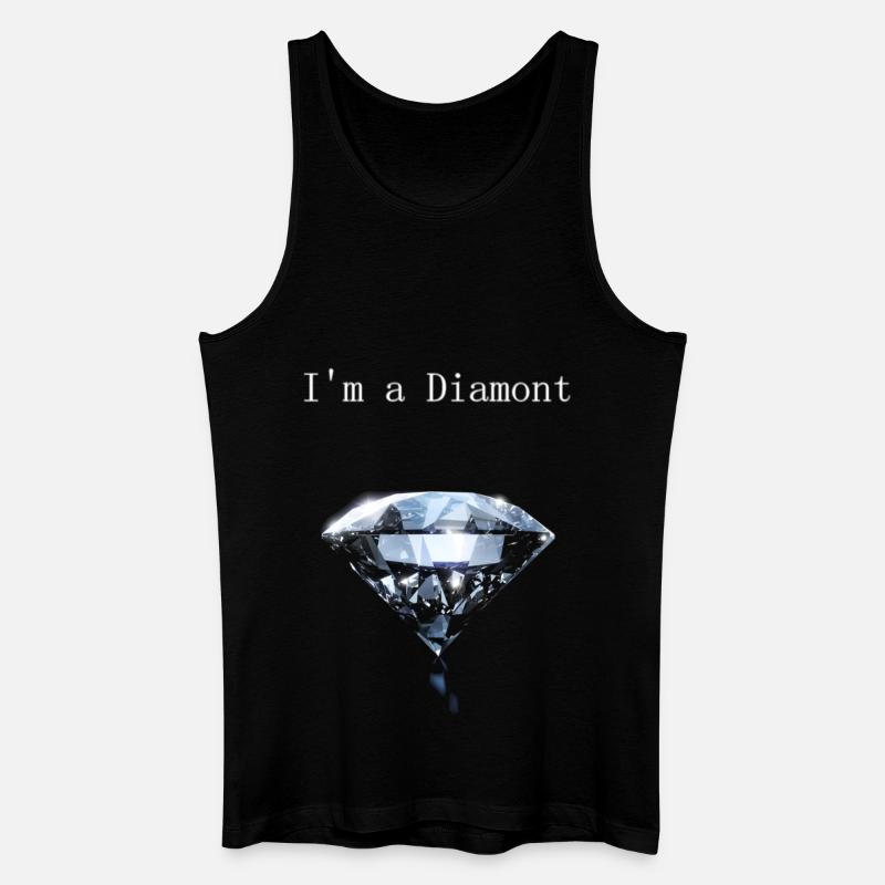 Ich bin ein Diamant - Männer Bio Tank Top - Schwarz