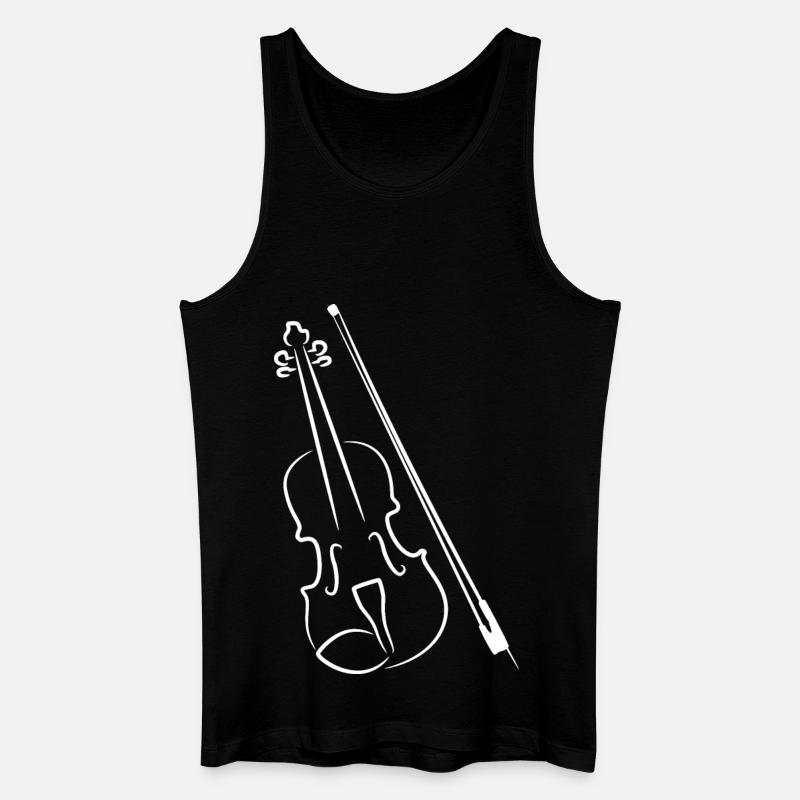 Violine Streichbogen - Männer Bio Tank Top - Schwarz