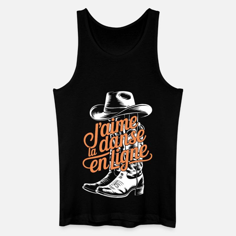 Cowboy Chic Line Dance - Männer Bio Tank Top - Schwarz