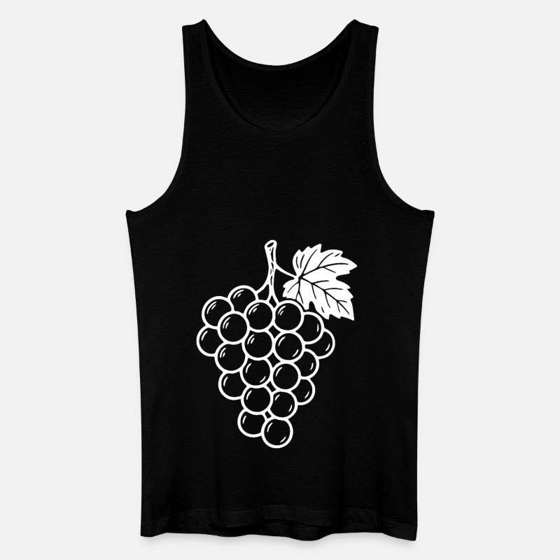 Weintrauben Design – Fruchtig & Stilvoll - Männer Bio Tank Top - Schwarz