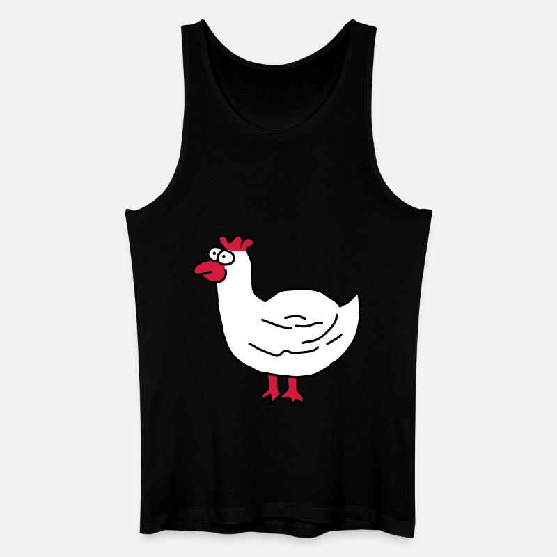 Huhn - Männer Bio Tank Top - Schwarz