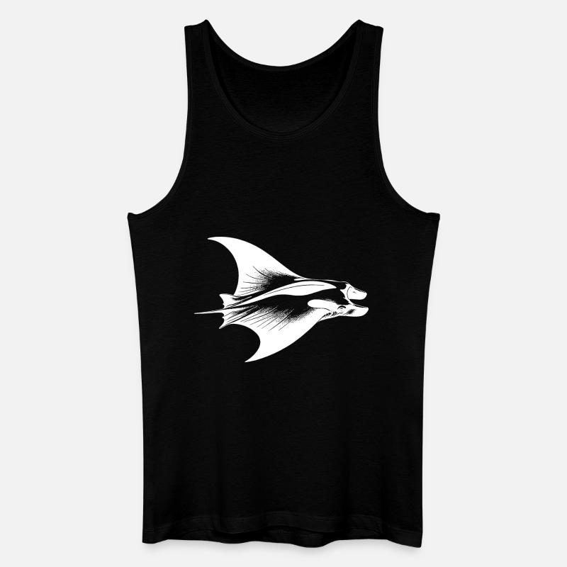 Eleganter Mantarochen im Unterwasser Flug - Männer Bio Tank Top - Schwarz