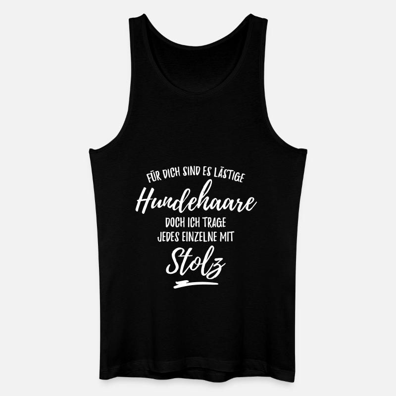 Stolzer Hundehaare-Träger - Männer Bio Tank Top - Schwarz
