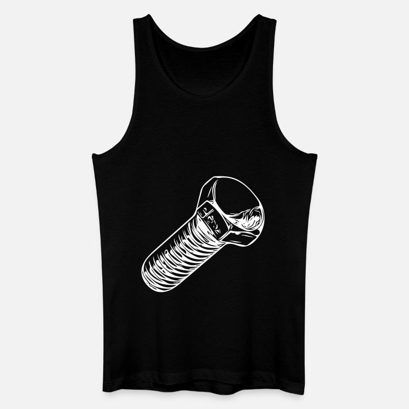 Werkstattschrauber Papa Schraube - Männer Bio Tank Top - Schwarz