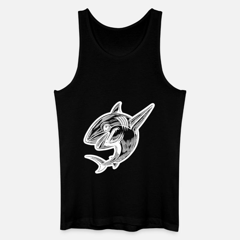 Petit requin dabbing mignon - Dabbing Shark - Débardeur bio Homme - noir
