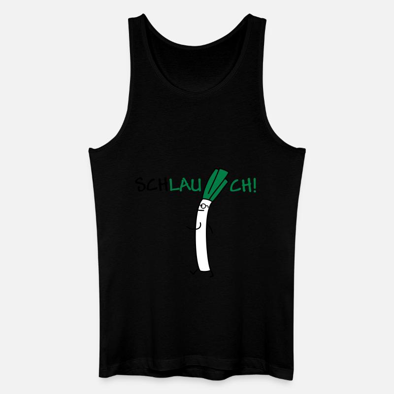 Schlauer Lauch - Männer Bio Tank Top - Schwarz