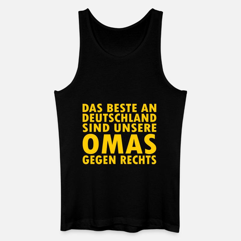 Omas gegen rechts - Männer Bio Tank Top - Schwarz