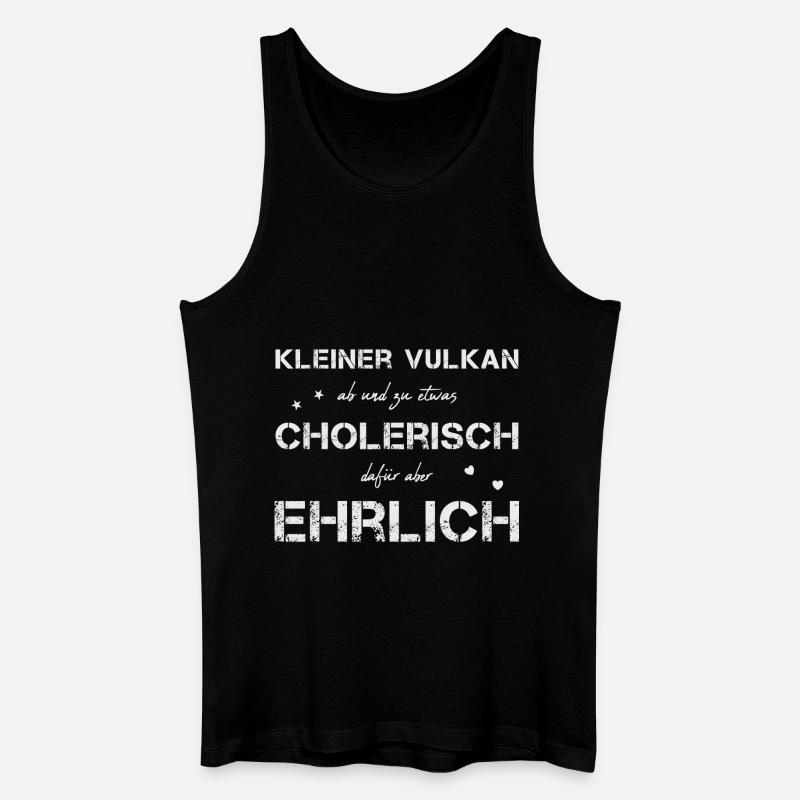 cholerisch ehrlich - Männer Bio Tank Top - Schwarz