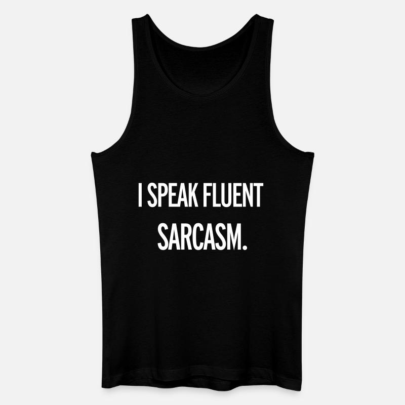 Sarcasm - Männer Bio Tank Top - Schwarz