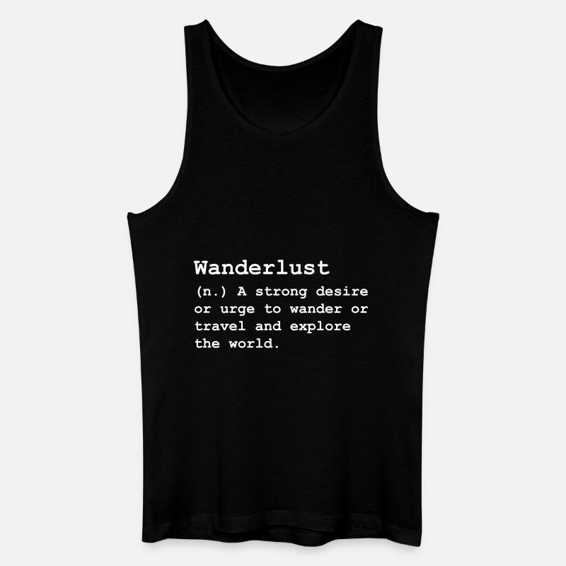 Fernweh - Männer Bio Tank Top - Schwarz