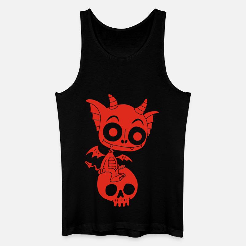 Kleiner roter Dämon ruht - Männer Bio Tank Top - Schwarz