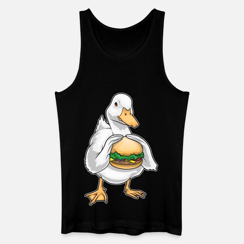 Ente Cheeseburger - Männer Bio Tank Top - Schwarz