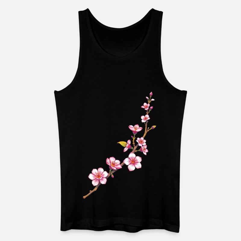 Blumen - Männer Bio Tank Top - Schwarz