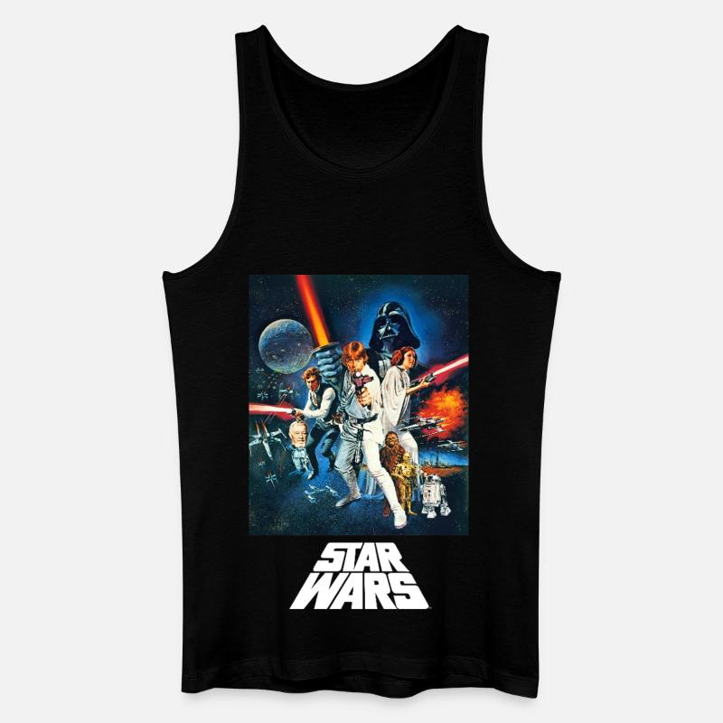 Star Wars Retro Motiv - Männer Bio Tank Top - Schwarz