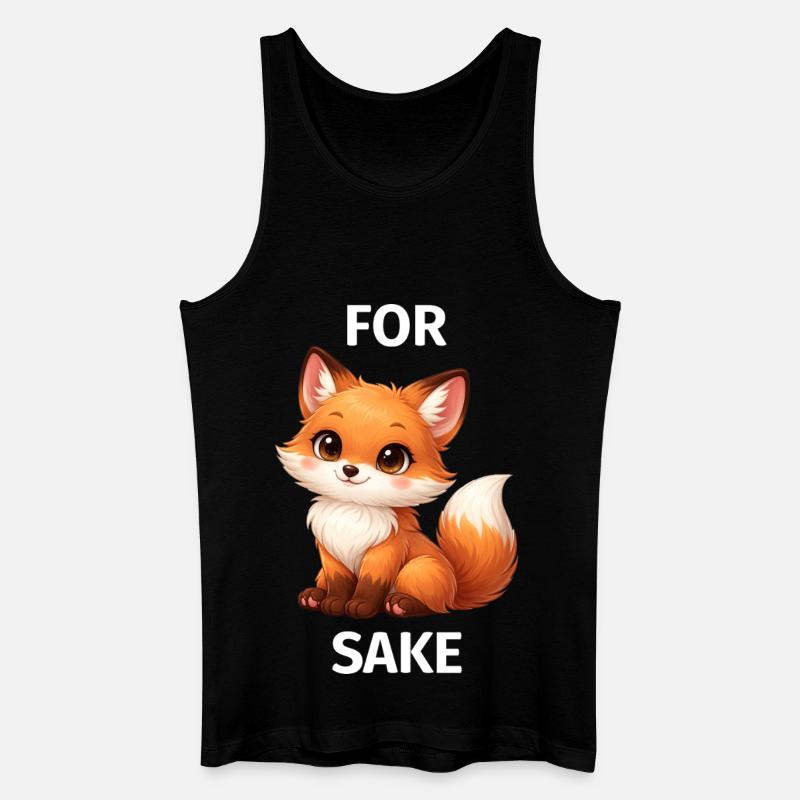 Um Fox' Willen - Männer Bio Tank Top - Schwarz
