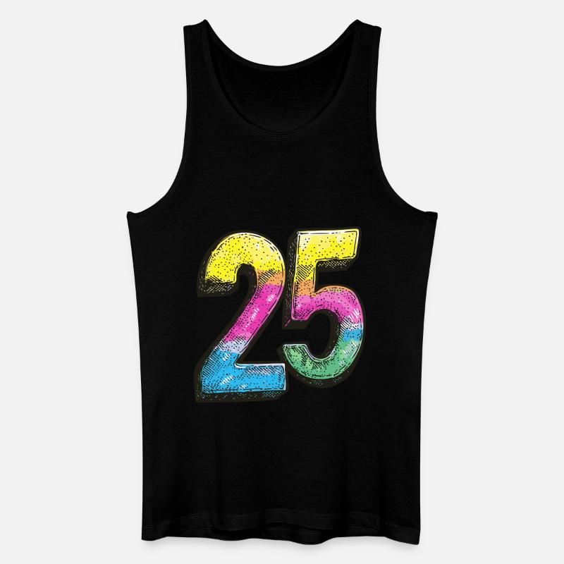 25 Zahl Comic - Männer Bio Tank Top - Schwarz