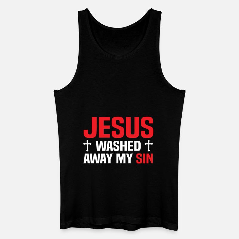 Jesus Christus - Männer Bio Tank Top - Schwarz